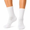 Calcetines deportivos 35-38 de punto blancos transpirables de caña media