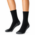 Calcetines deportivos 35-38 de punto negro/gris con refuerzo acanalado