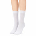 Calcetines deportivos blancos de punto acanalado talla 39-42