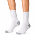 Calcetines deportivos 39-42 de punto blanco/gris con refuerzo acanalado