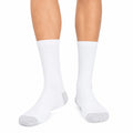 Calcetines deportivos 43-46 de punto blanco/gris de caña media para uso diario