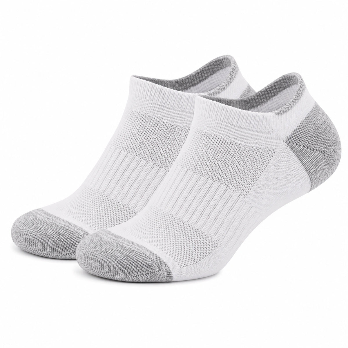Calcetines tobilleros talla 35-38 de tejido blanco y gris transpirables para uso diario