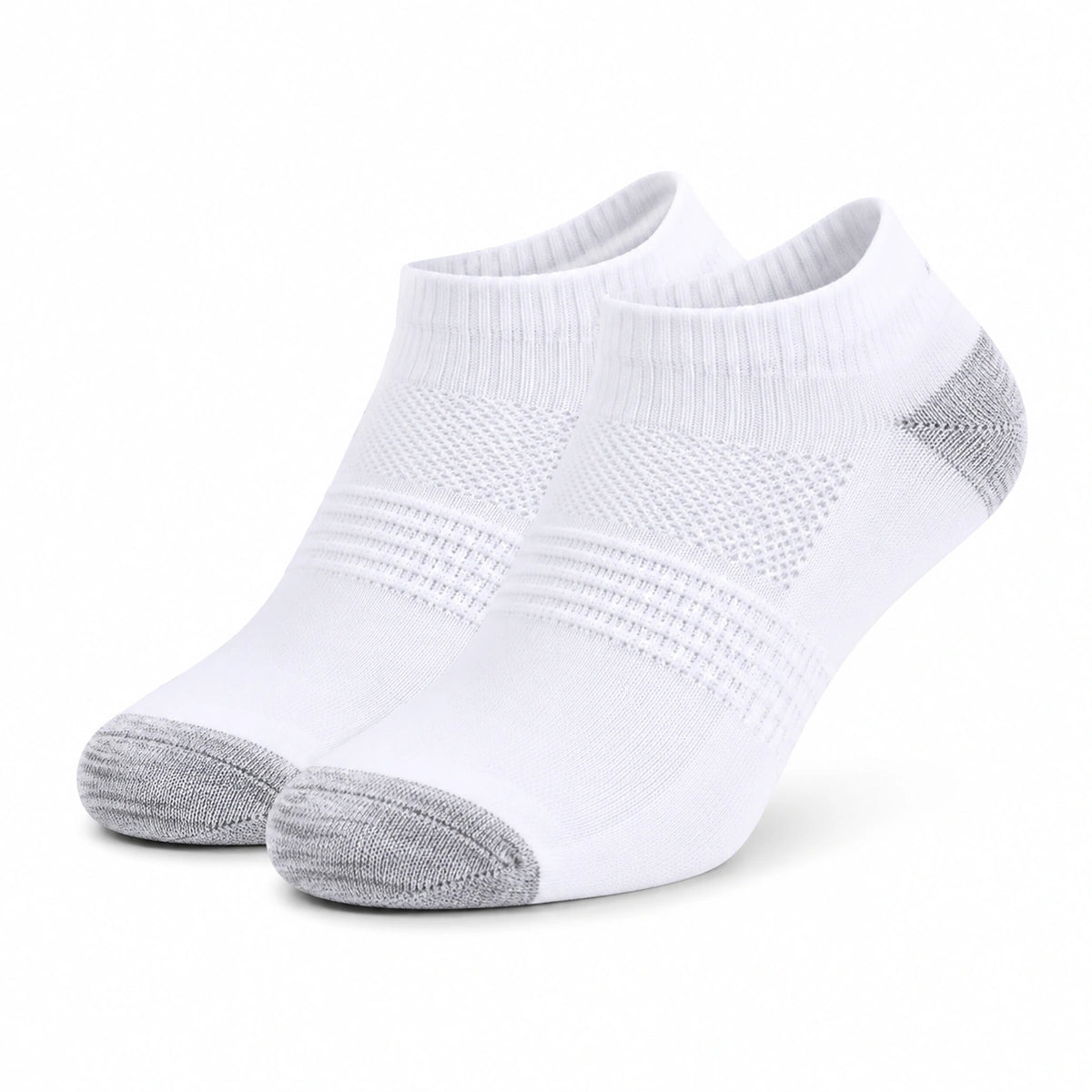 Calcetines tobilleros 35-38 de punto blanco y gris transpirables para deporte