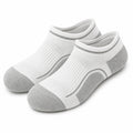 Calcetines tobilleros talla 43-46 blancos y grises de punto transpirables para uso diario