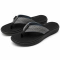 Chanclas 36/37 de tejido y material sintético negras/grises para playa estilo casual