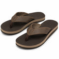 Chanclas de dedo 38/39 marrón de material sintético con suela texturizada para verano