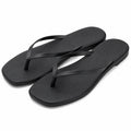Chanclas talla 40/41 negras de material sintético con tira en Y para playa