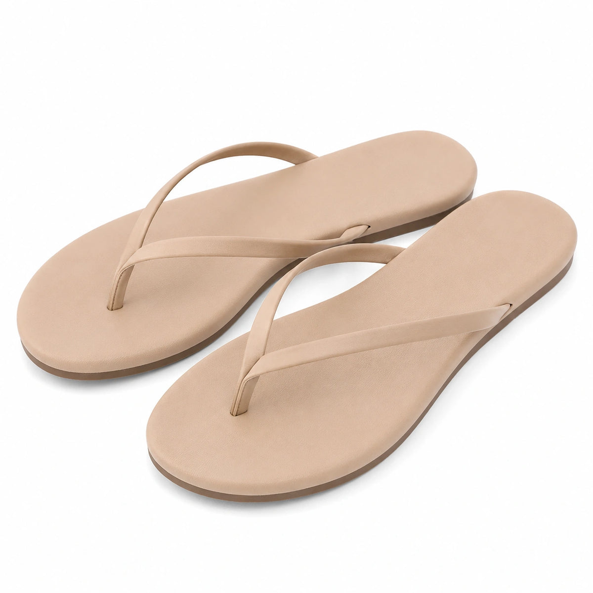 Chanclas de dedo talla 40/41 sintéticas beige - calzado casual