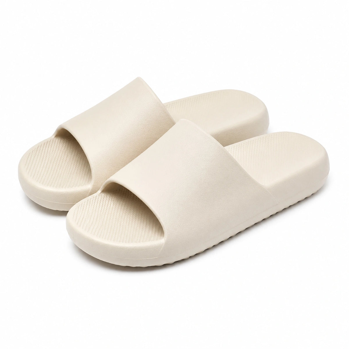 Chanclas 36/37 de EVA beige con suela texturizada para baño