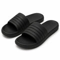 Chanclas talla 36/37 de material sintético negras con plantilla acanalada para uso diario