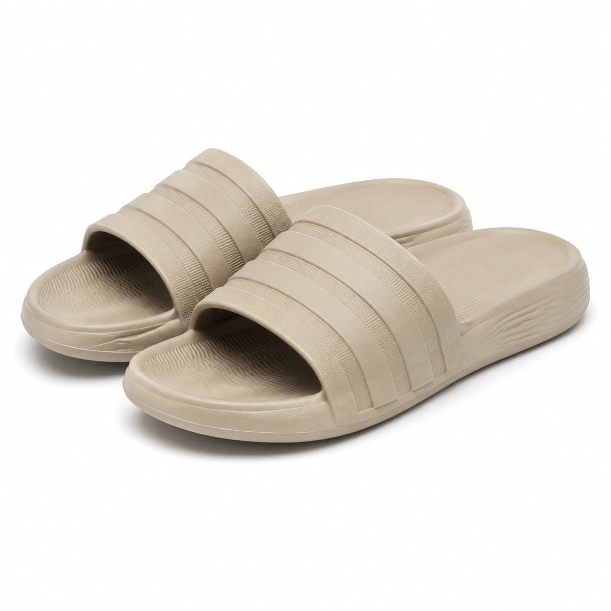 Chanclas talla 38/39 de material sintético beige para piscina con pala estriada