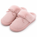 Zapatillas de casa talla 36/37 de tejido rosa con forro afelpado y lazo