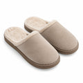 Zapatillas de casa 38/39 en ante sintético beige con forro afelpado