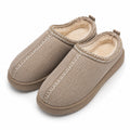Zapatillas de casa 38/39 de tejido acanalado beige con forro afelpado y suela antideslizante